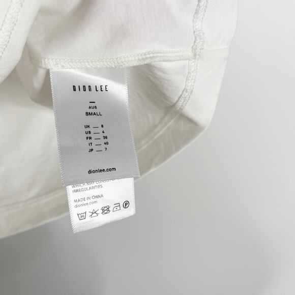 Dion Lee Womens Small 4 White Holster Back Cut Out Tee Crew Neck Short Sleeve - Picture 9 of 12